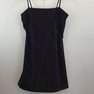 Vintage black stretch spaghetti strap dress